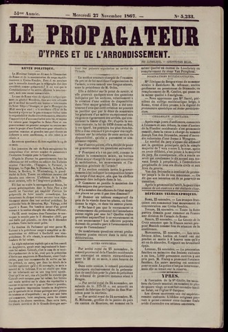 Le Propagateur (1818-1871) 1867-11-27