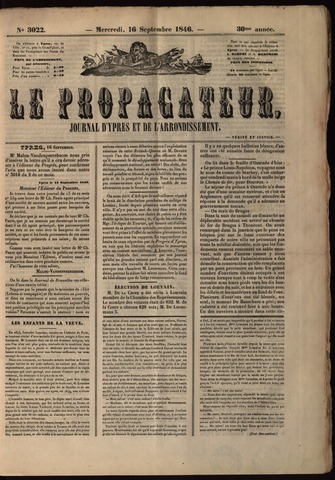 Le Propagateur (1818-1871) 1846-09-16
