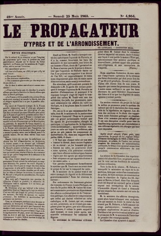 Le Propagateur (1818-1871) 1865-03-25