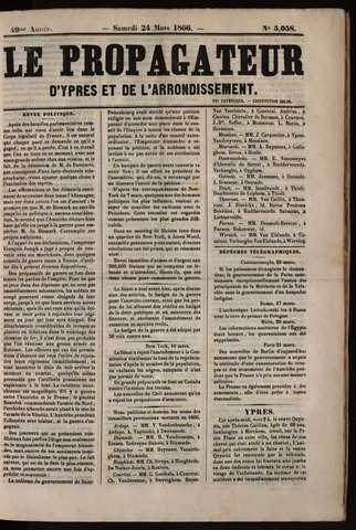 Le Propagateur (1818-1871) 1866-03-24