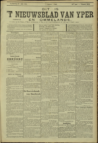 Nieuwsblad van Yperen en van het Arrondissement (1872 - 1912) 1906-07-21