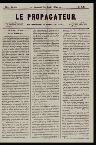 Le Propagateur (1818-1871) 1860-04-25