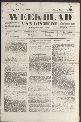 Weekblad van Dixmude (1847-1851, 1853-1857, 1860, 1863, 1867, 1873-1874, 1876-1877 en 1879) 1860-12-16