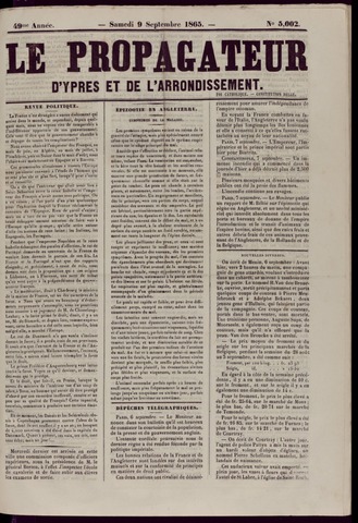 Le Propagateur (1818-1871) 1865-09-09