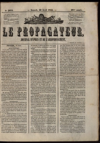 Le Propagateur (1818-1871) 1845-04-19
