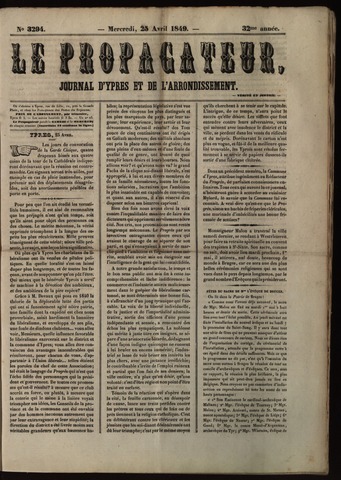 Le Propagateur (1818-1871) 1849-04-25