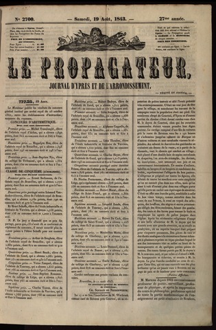 Le Propagateur (1818-1871) 1843-08-19