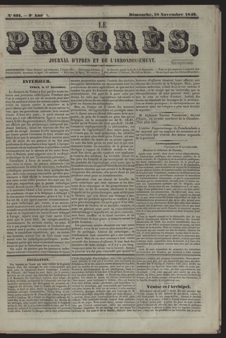 Le Progrès (1841-1914) 1849-11-18