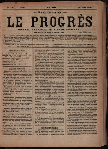 Le Progrès (1841-1914) 1882-03-30
