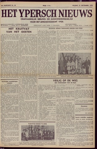Het Ypersch nieuws (1929-1971) 1970-09-25
