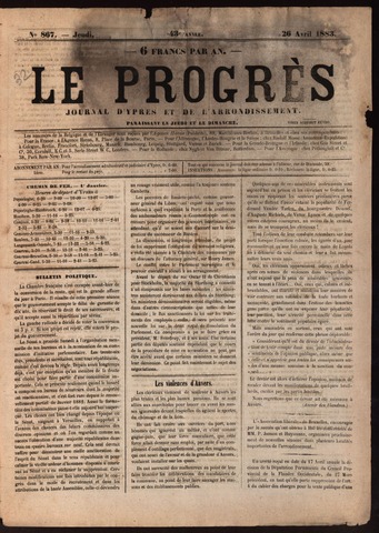 Le Progrès (1841-1914) 1883-04-26
