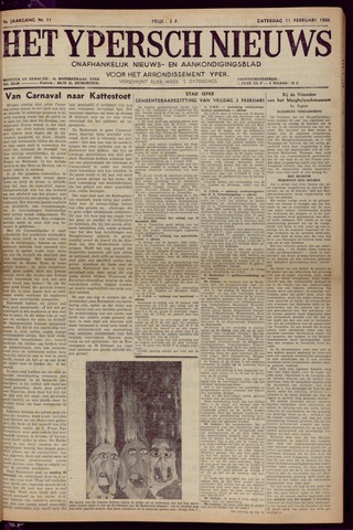 Het Ypersch nieuws (1929-1971) 1956-02-11