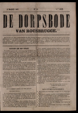 De Dorpsbode van Rousbrugge (1856-1866) 1857-03-17