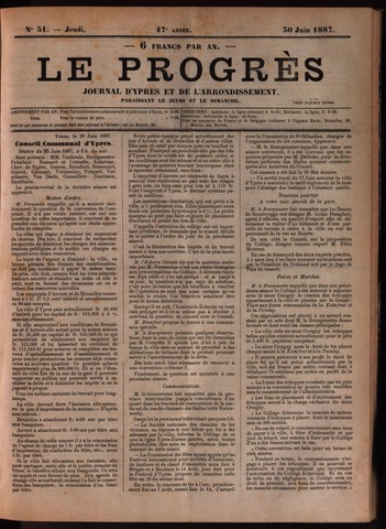 Le Progrès (1841-1914) 1887-06-30