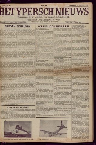 Het Ypersch nieuws (1929-1971) 1957-01-12