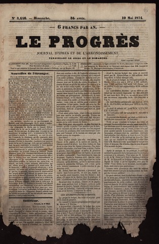 Le Progrès (1841-1914) 1874-05-10