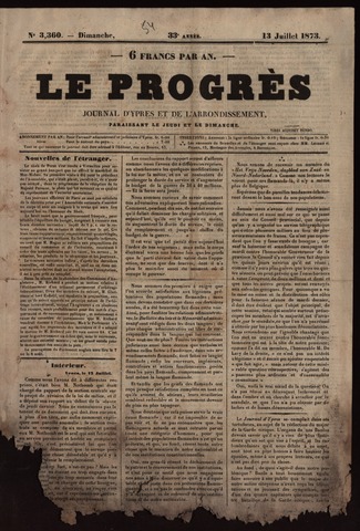 Le Progrès (1841-1914) 1873-07-13