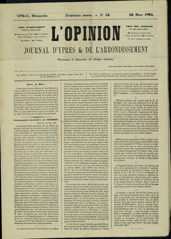 L’Opinion (1863 - 1873) 1865-03-26