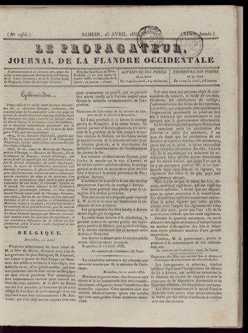 Le Propagateur (1818-1871) 1836-04-23