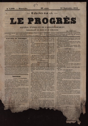 Le Progrès (1841-1914) 1873-09-21