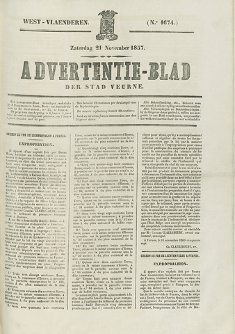 Het Advertentieblad (1825-1914) 1857-11-21