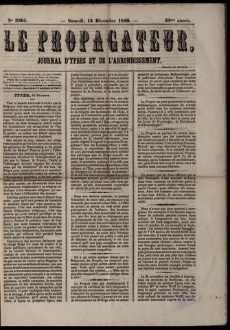 Le Propagateur (1818-1871) 1849-12-15
