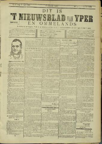 Nieuwsblad van Yperen en van het Arrondissement (1872 - 1912) 1909-04-17