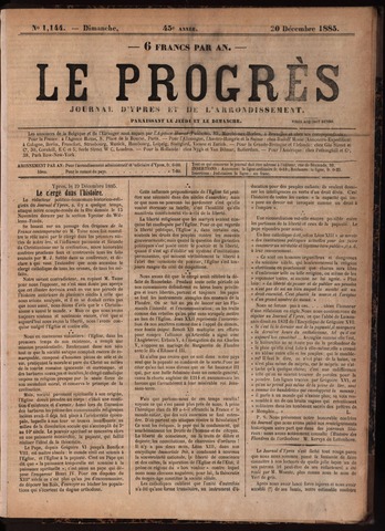 Le Progrès (1841-1914) 1885-12-20