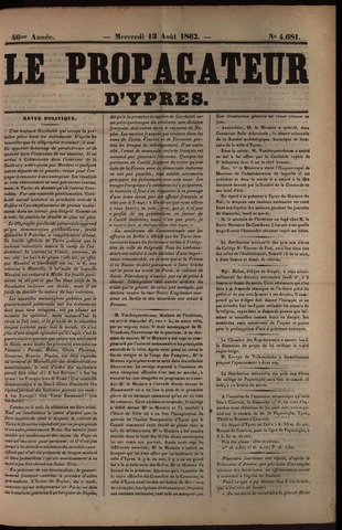 Le Propagateur (1818-1871) 1862-08-13