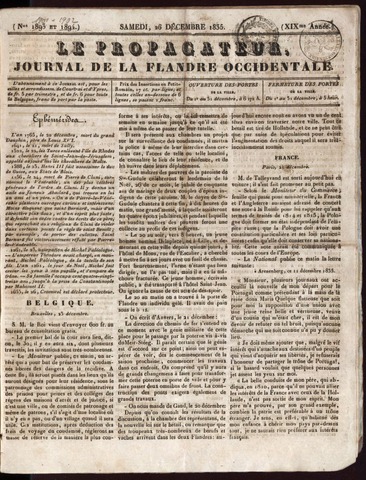 Le Propagateur (1818-1871) 1835-12-26