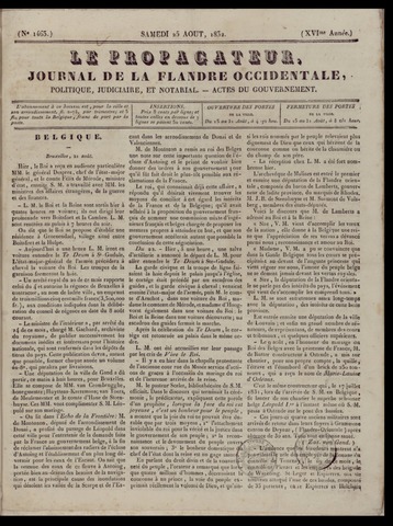 Le Propagateur (1818-1871) 1832-08-25
