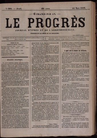 Le Progrès (1841-1914) 1878-03-14