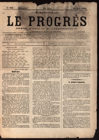 Le Progrès (1841-1914) 1883-03-18