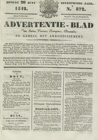Het Advertentieblad (1825-1914) 1842-06-26