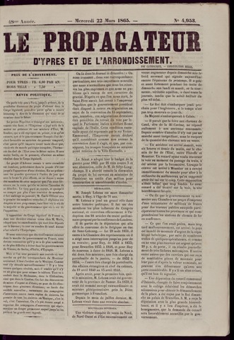 Le Propagateur (1818-1871) 1865-03-22