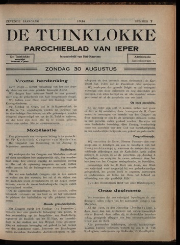 Tuinklokke (1930-1940) 1936-08-30
