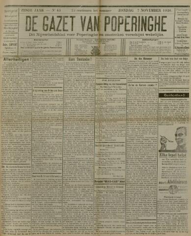 De Gazet van Poperinghe  (1921-1940) 1926-11-07