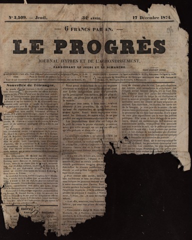 Le Progrès (1841-1914) 1874-12-17