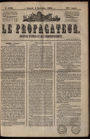 Le Propagateur (1818-1871) 1843-11-04