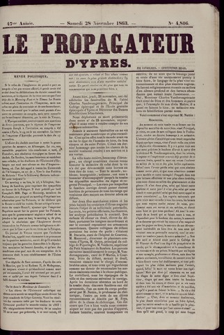 Le Propagateur (1818-1871) 1863-11-28