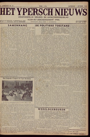 Het Ypersch nieuws (1929-1971) 1949-10-01