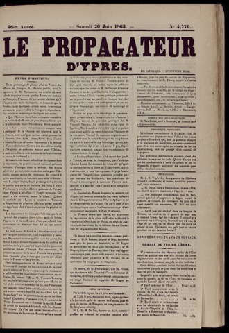 Le Propagateur (1818-1871) 1863-06-20