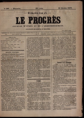 Le Progrès (1841-1914) 1877-10-21