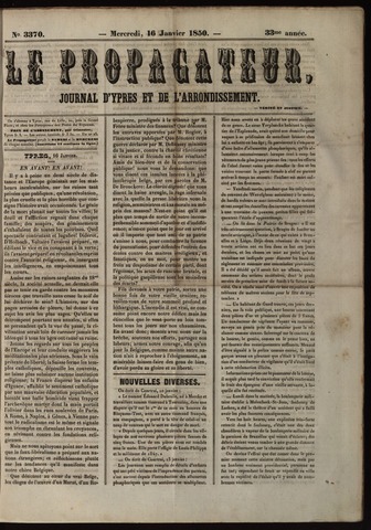 Le Propagateur (1818-1871) 1850-01-16