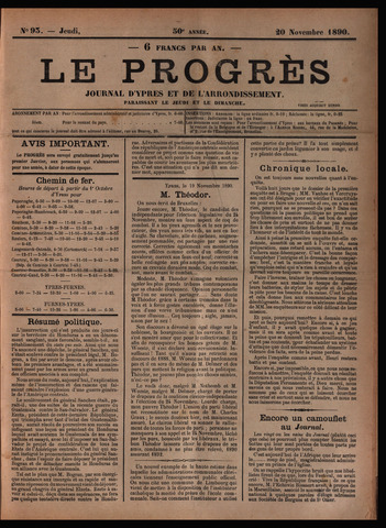 Le Progrès (1841-1914) 1890-11-20