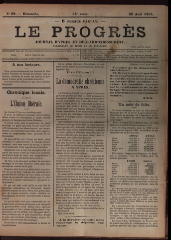 Le Progrès (1841-1914) 1894-08-26