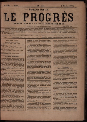 Le Progrès (1841-1914) 1882-02-02