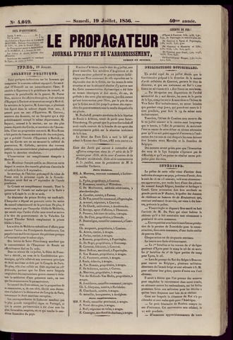 Le Propagateur (1818-1871) 1856-07-19
