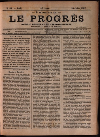 Le Progrès (1841-1914) 1887-07-28