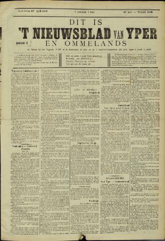 Nieuwsblad van Yperen en van het Arrondissement (1872 - 1912) 1908-04-25